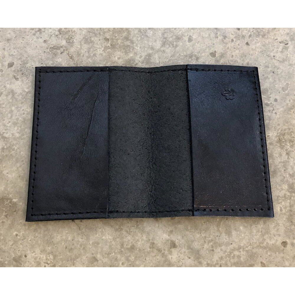 Leather Slimfold Wallet in black